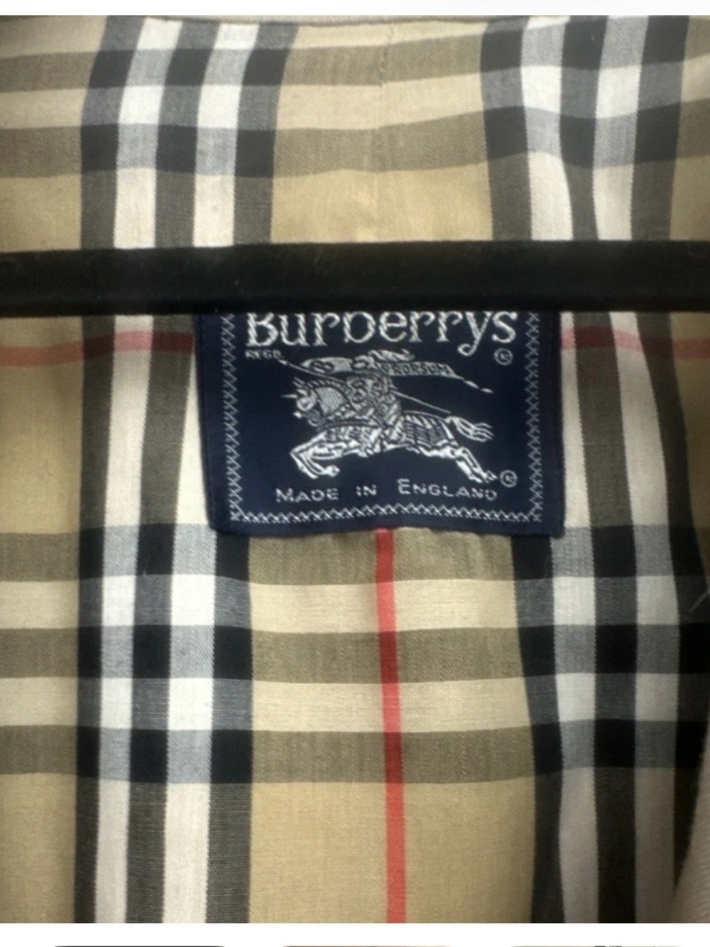 Burberry Beige Tan Black White Classic Check Jacket Lining